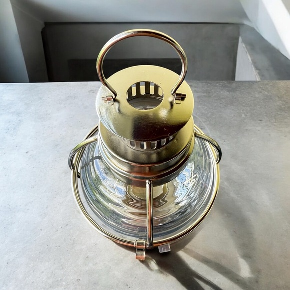 Nautical Style Silver Hanging Lantern Candle Holder Decorative Indoor - Picture 6 of 6